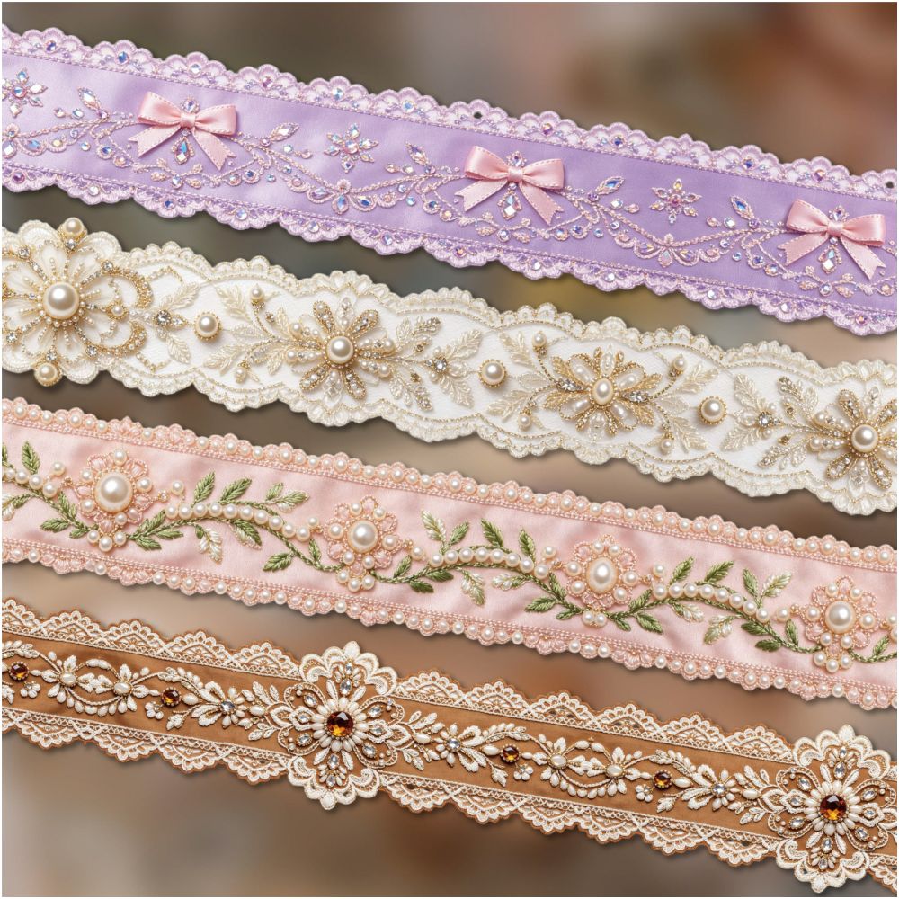 Floral Ribbon Collection Series Washi Tape 3cm x 2m 6 Styles image 0