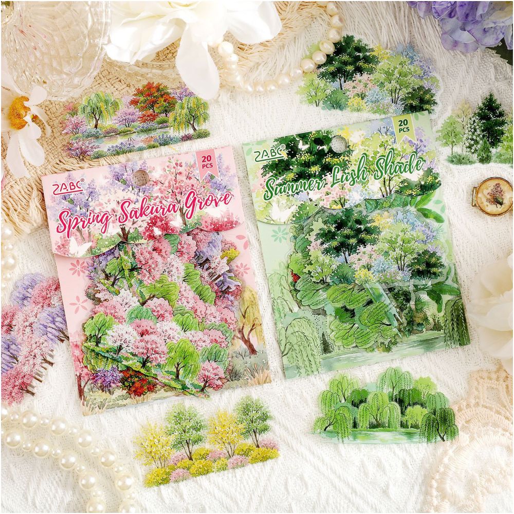 Forest Seasons Series PET Stickers 20 sheets 4 designs image 2