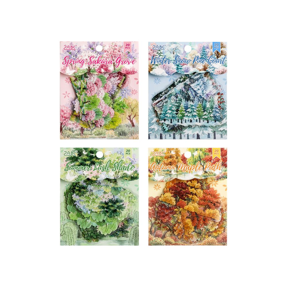 Forest Seasons Series PET Stickers 20 sheets 4 designs image 4