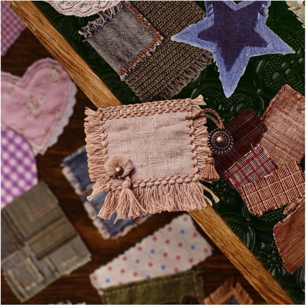 Fabric Journal Series Paper Stickers 15 Sheets 6 Designs image 0