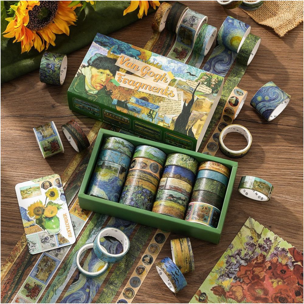 Van Gogh Fragments Washi Tape Set 18 Rolls image 0