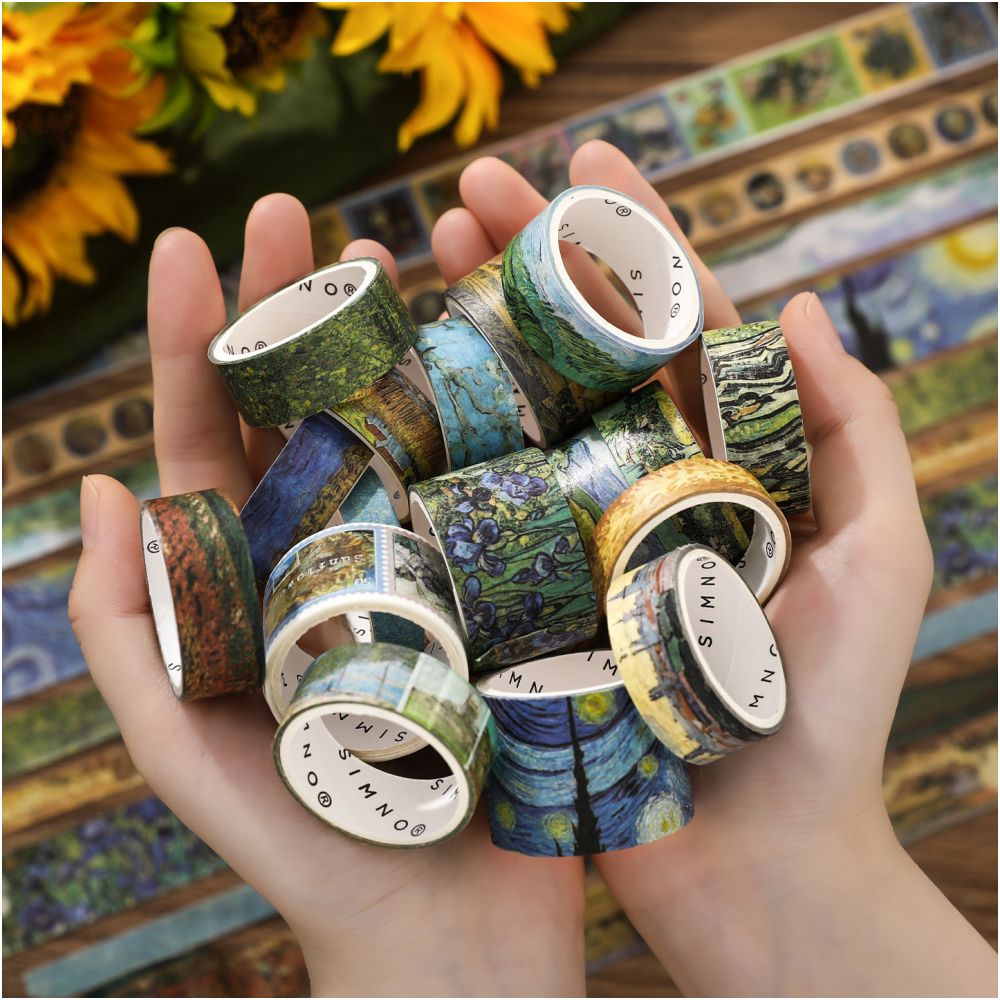 Van Gogh Fragments Washi Tape Set 18 Rolls image 1