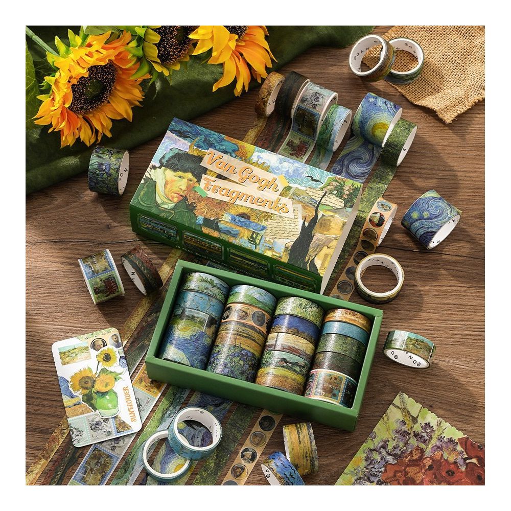Van Gogh Fragments Washi Tape Set 18 Rolls image 4