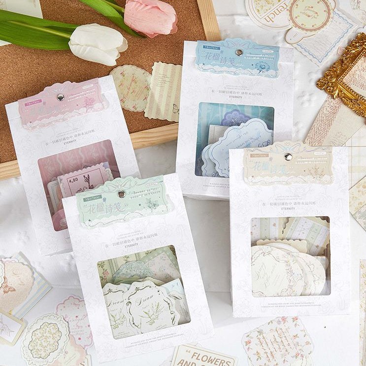 Flower Poetry Notebook Series Set 100 Pcs 4 designs image 0