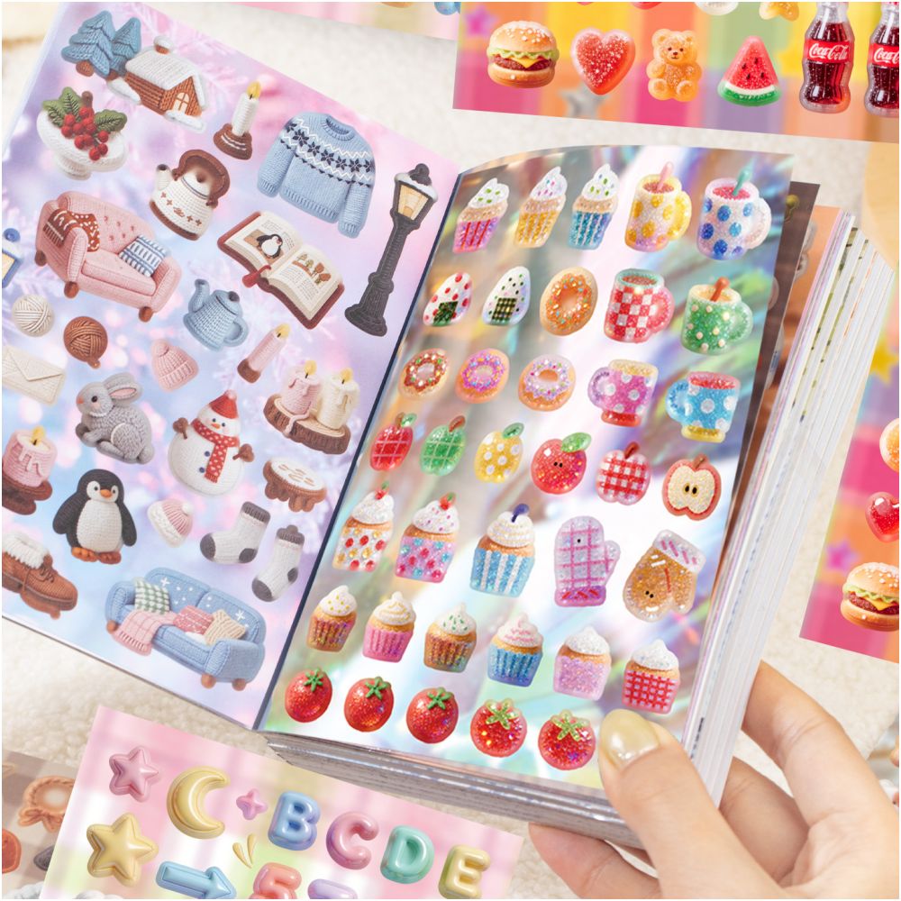 Textured Pattern Series Sticker Book 20 sheets 2 designs image 1