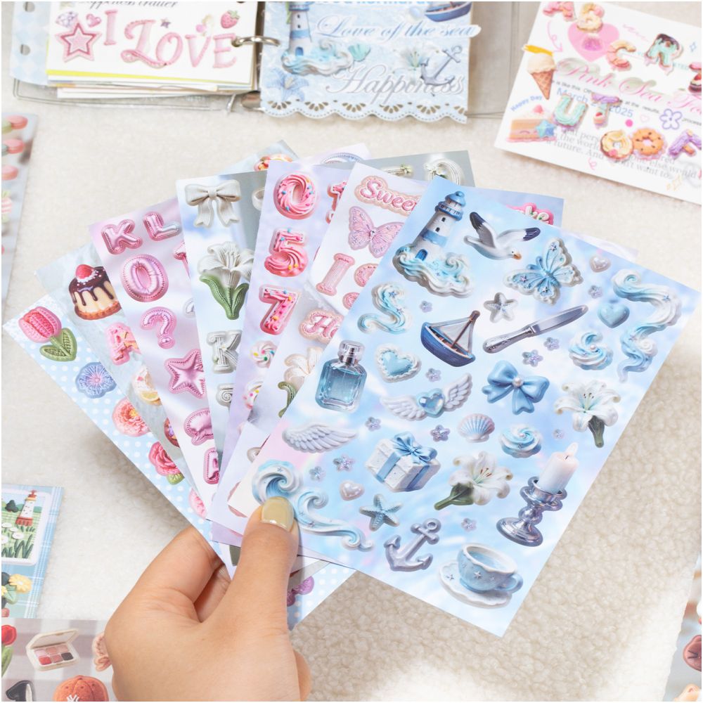 Textured Pattern Series Sticker Book 20 sheets 2 designs image 2