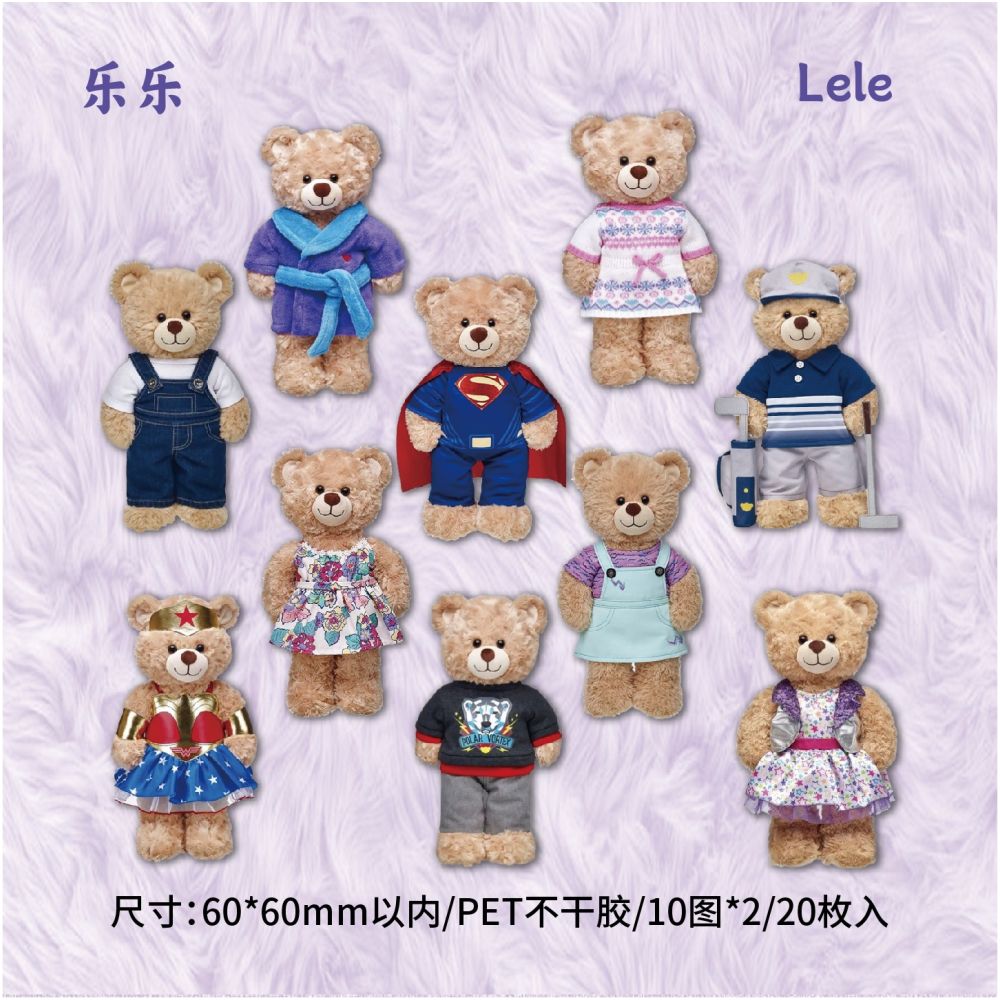 Doll Series PET Stickers 20 Sheets 6 Styles