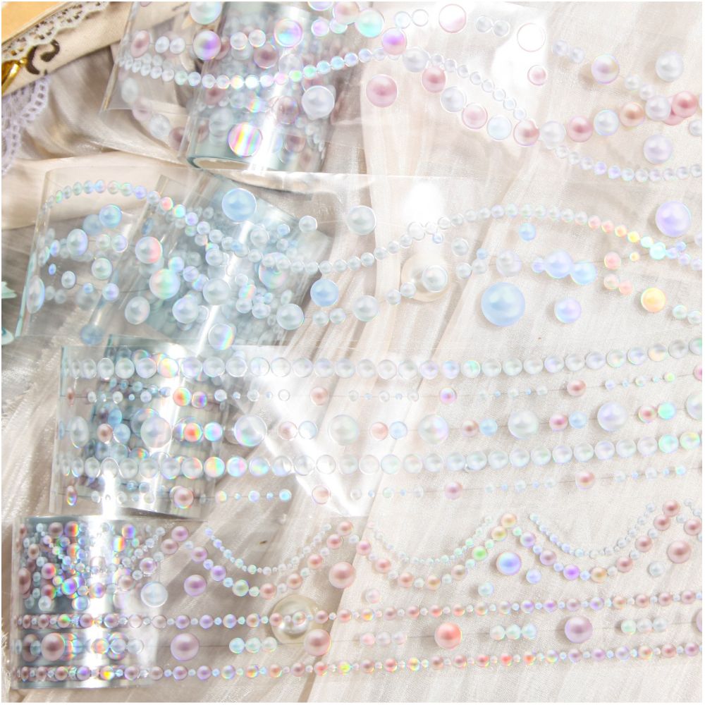 Pearl Ripple Series PET Tape 6 Styles 5cm x 2m image 1