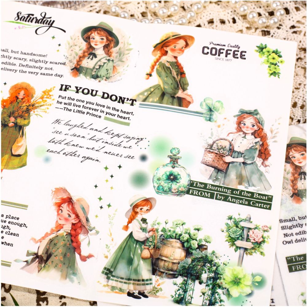 Berlin Girl Series Sticker Book 10 Sheets 6 Styles image 2
