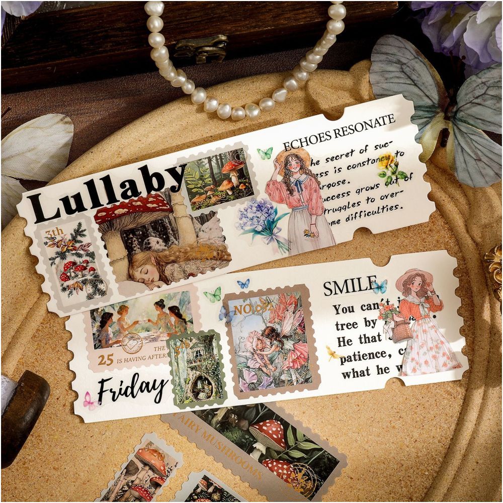 Vintage Floral Notes PET Stickers 6 Styles 3 Sheets image 3