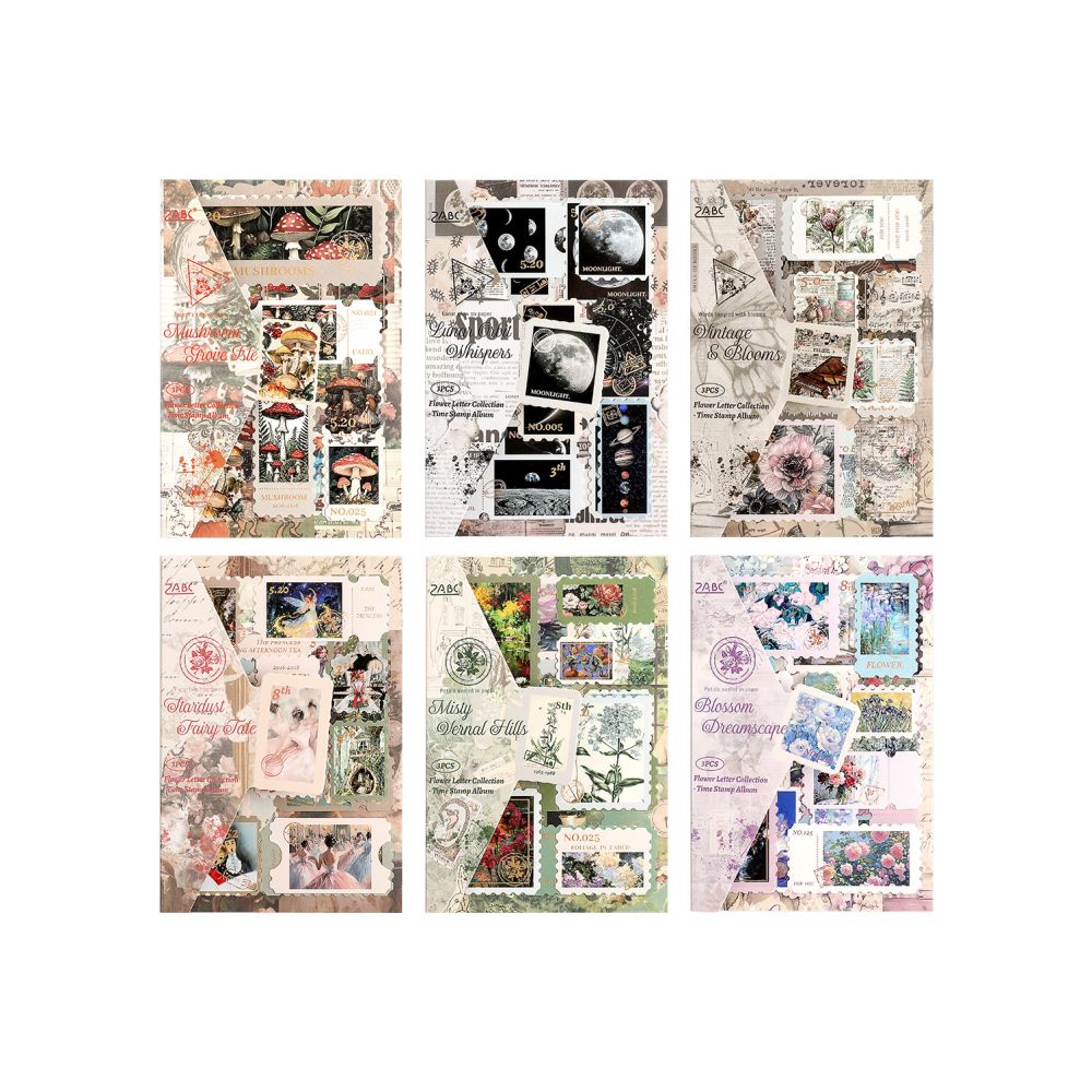Vintage Floral Notes PET Stickers 6 Styles 3 Sheets image 4