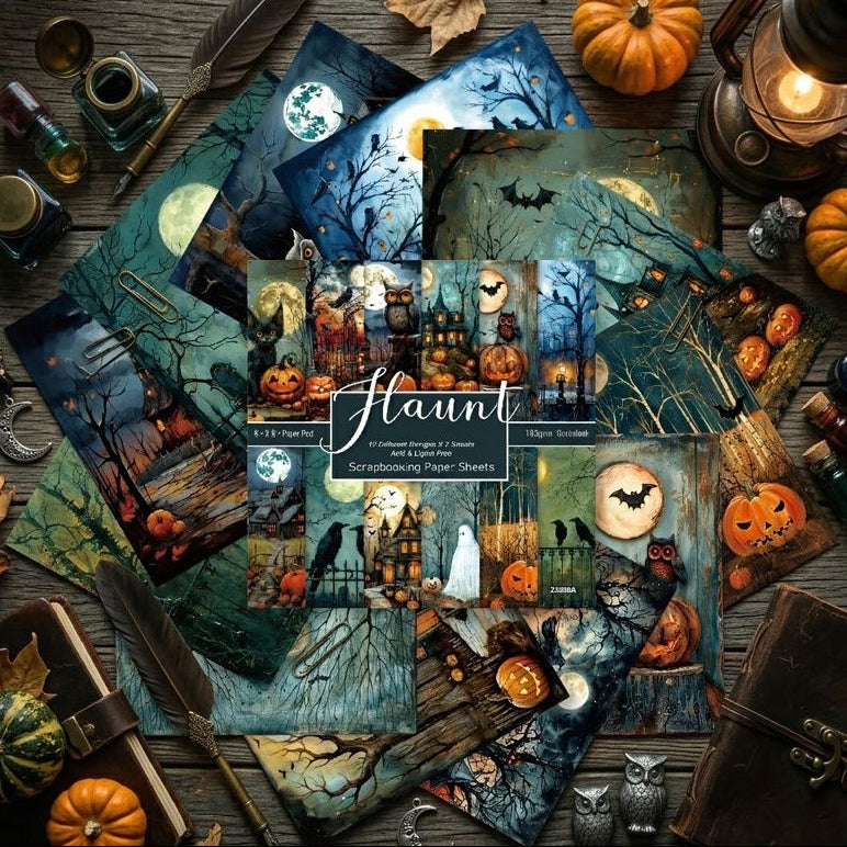 Haunt Halloween Series Material Paper 15cm x 15cm 12 Sheets image 3