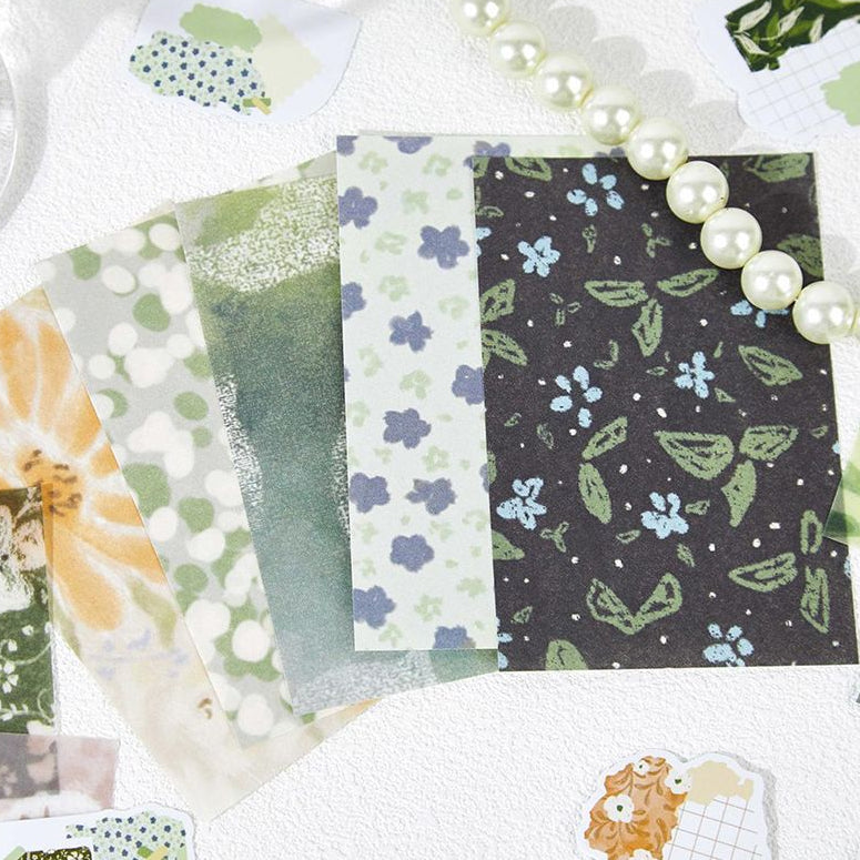 Whispers of Flowers Series Paper Stickers 40 Sheets 6 Designs image 1