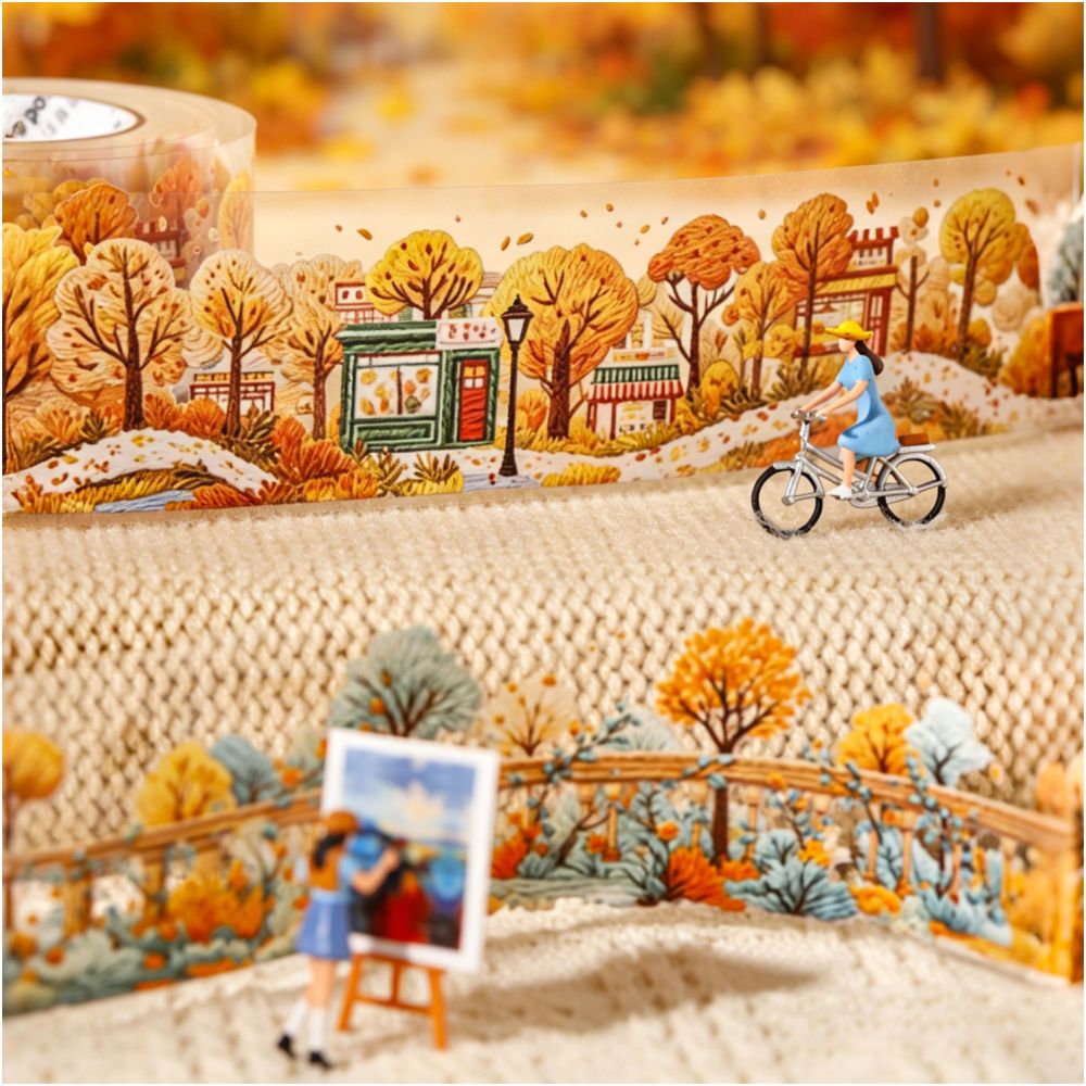 Autumn Scroll Series PET Tape 4cm x 2m 6 Designs image 2