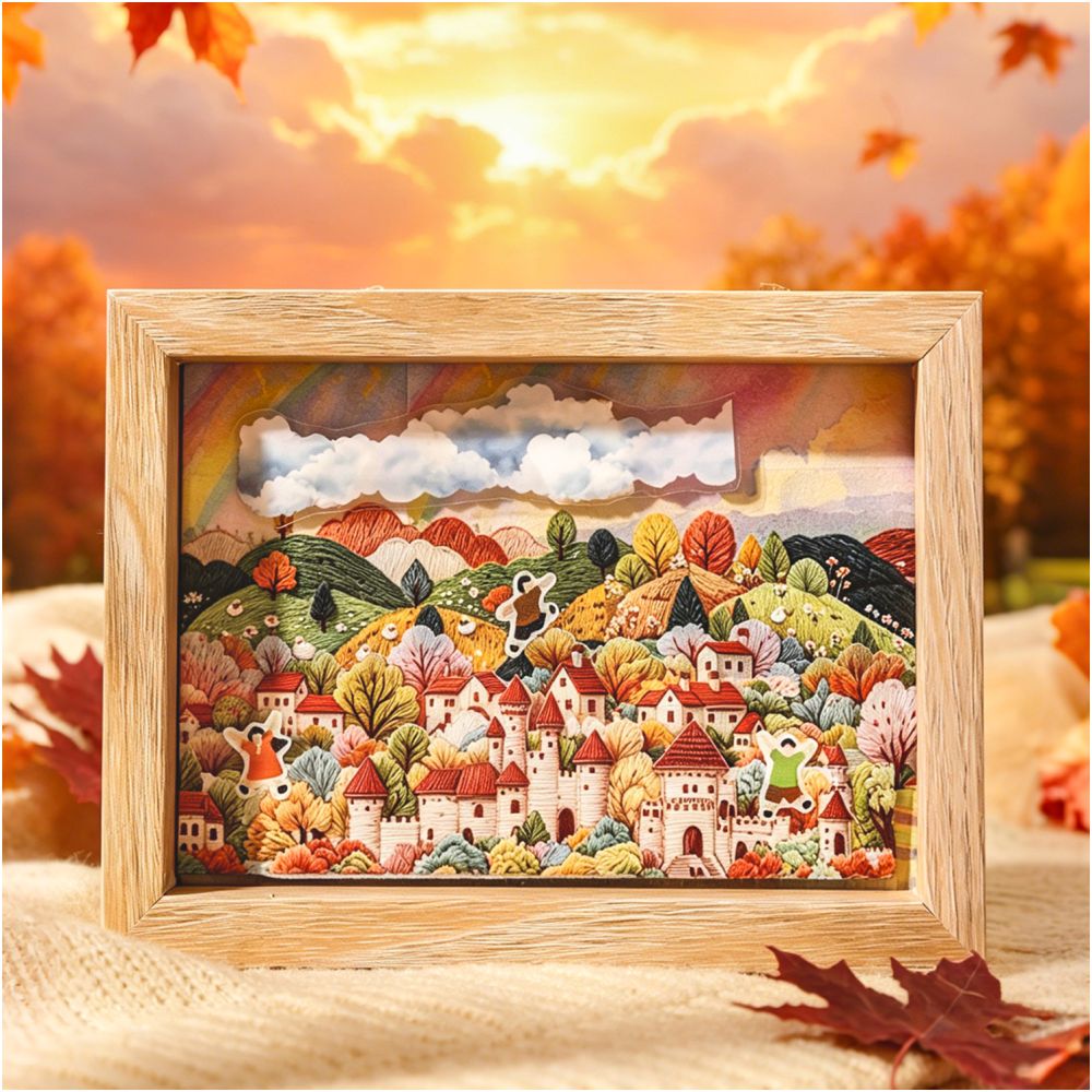 Autumn Scroll Series PET Tape 4cm x 2m 6 Designs image 3