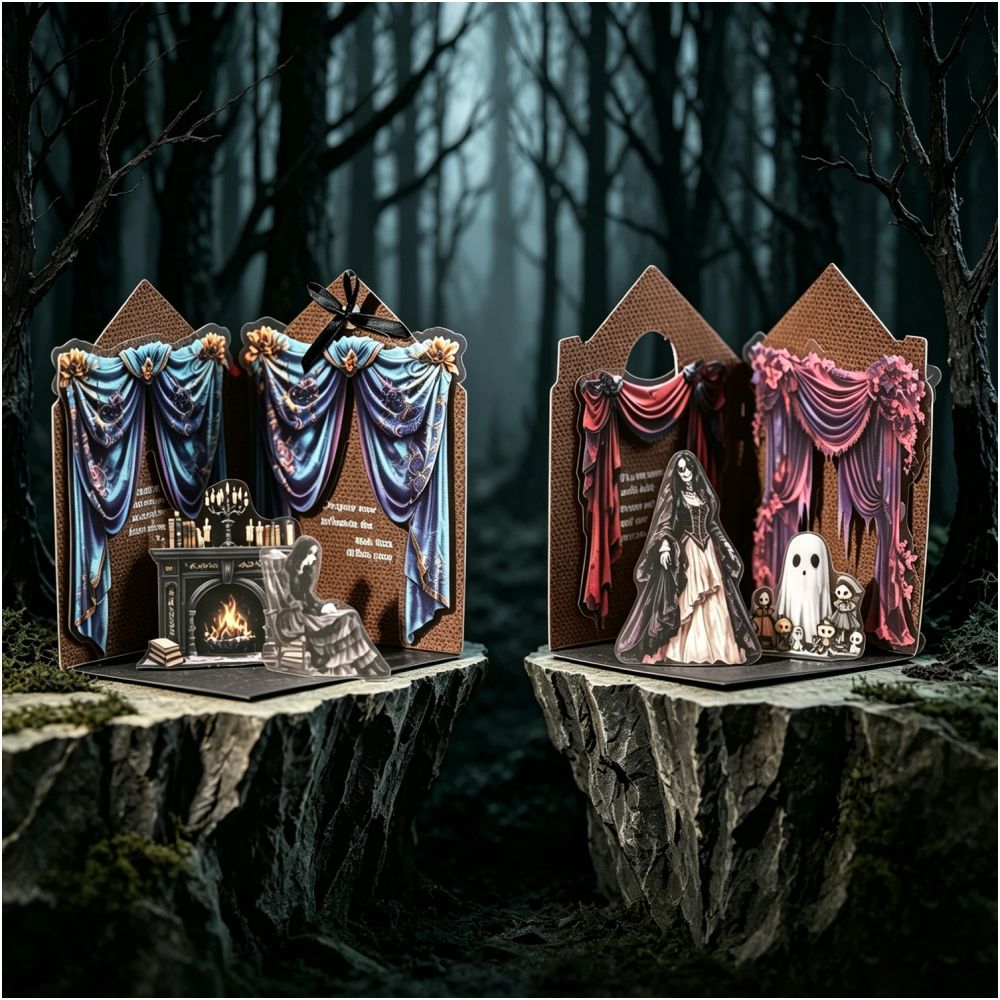 Curtain Series PET Stickers 16 sheets 4 designs image 2