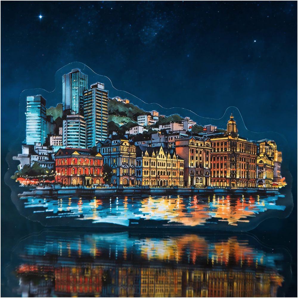 Night Scene Landscape Series PET Stickers 12 sheets 4 Styles image 0
