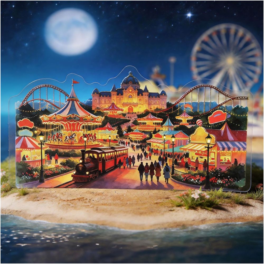 Night Scene Landscape Series PET Stickers 12 sheets 4 Styles image 2