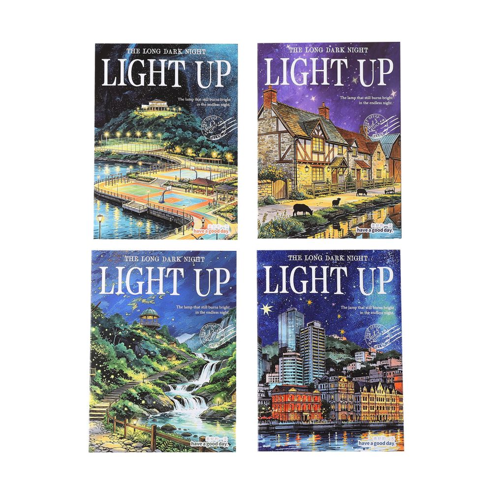 Night Scene Landscape Series PET Stickers 12 sheets 4 Styles image 4