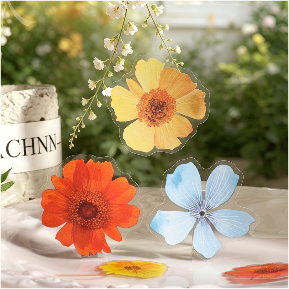 Light Sleep Floral Series PET Stickers 40psc 6 Designs image 1