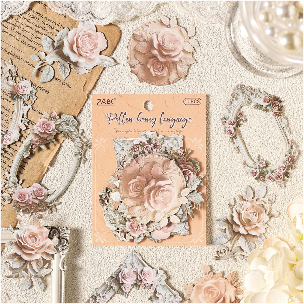 Floral Dream Series Paper Stickers 10 Sheets 6 Styles image 2