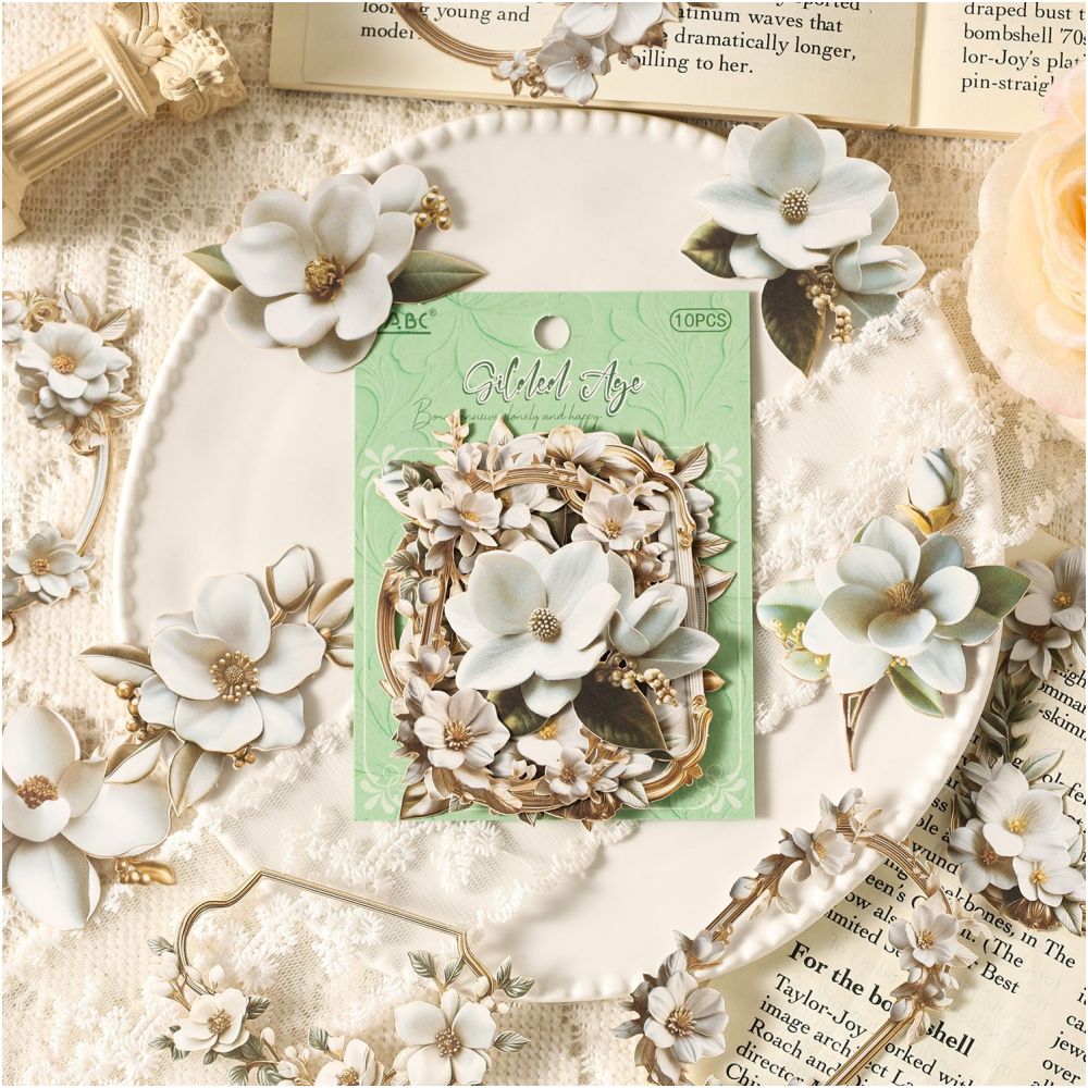 Floral Dream Series Paper Stickers 10 Sheets 6 Styles image 3