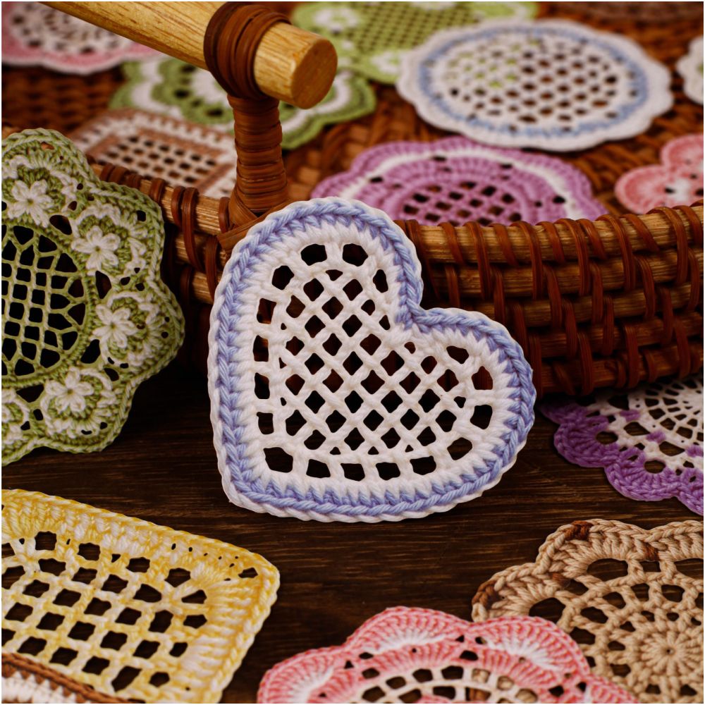 Floral Pattern Series Hard Card Stickers 10 Sheets 6 Styles image 1