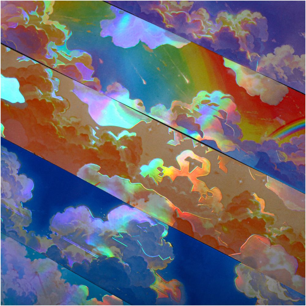 Cloud Journey Series Colorful Washi Tape 6 Styles 5cm x 2m image 1