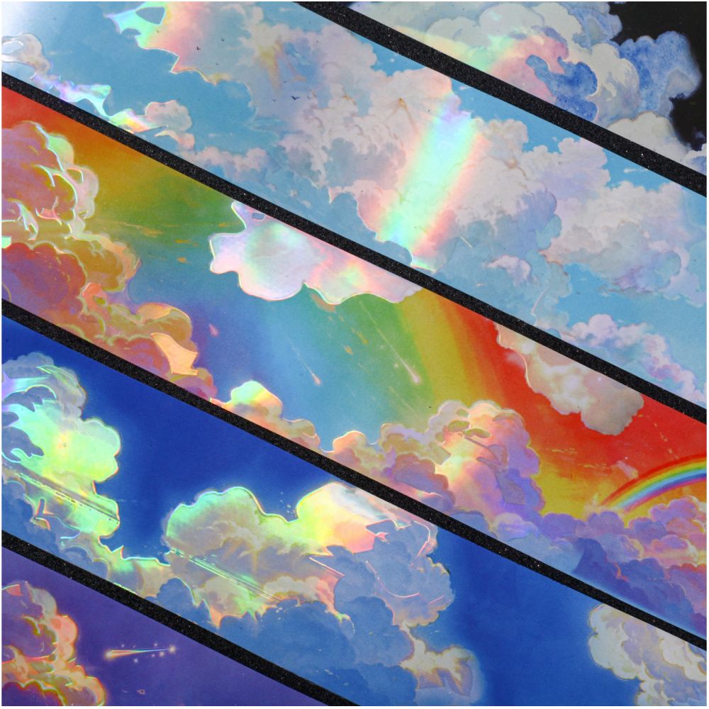 Cloud Journey Series Colorful Washi Tape 6 Styles 5cm x 2m image 2