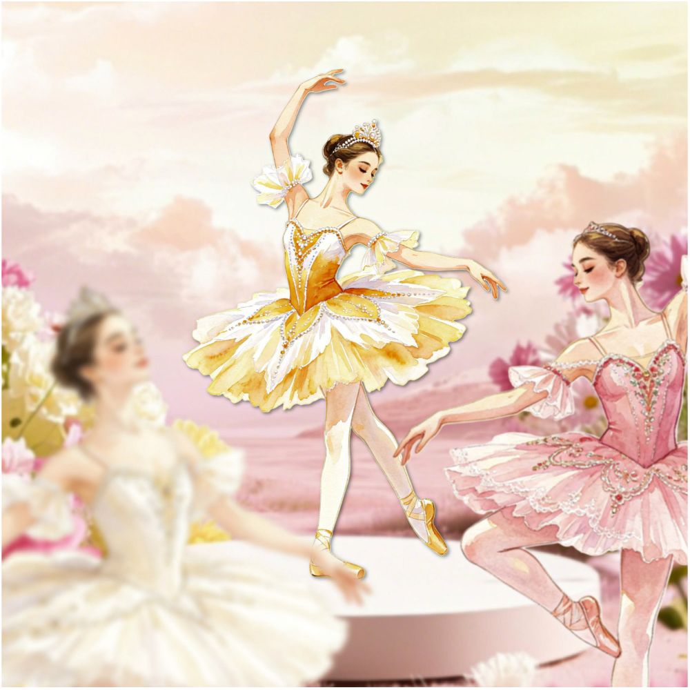 Ballet Series Vintage PET Stickers 10 Sheets 6 Styles image 2