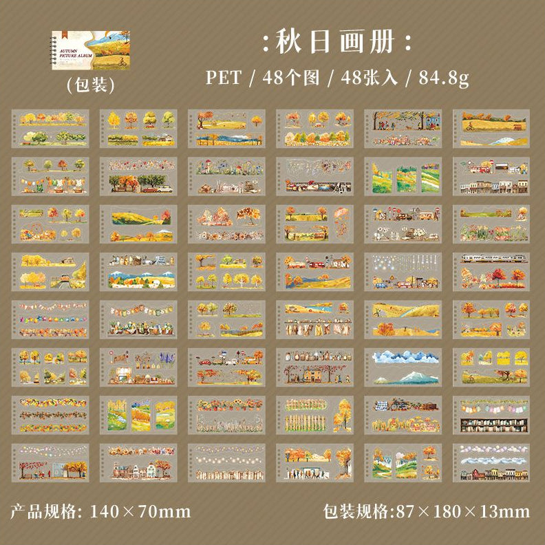 Autumn Series Spiral PET Sticker Book
