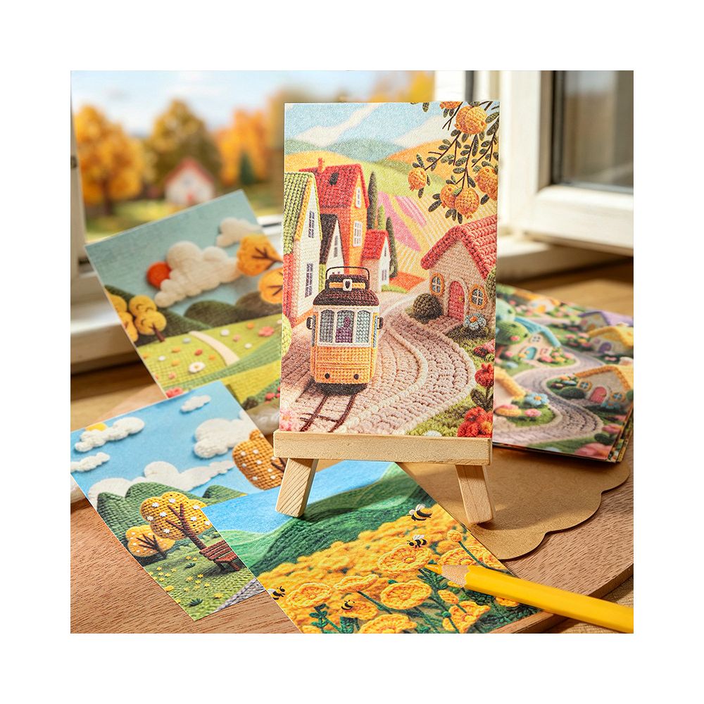Autumn Four Scenes Series 3D Textured Paper 4 Styles 30 Sheets image 2