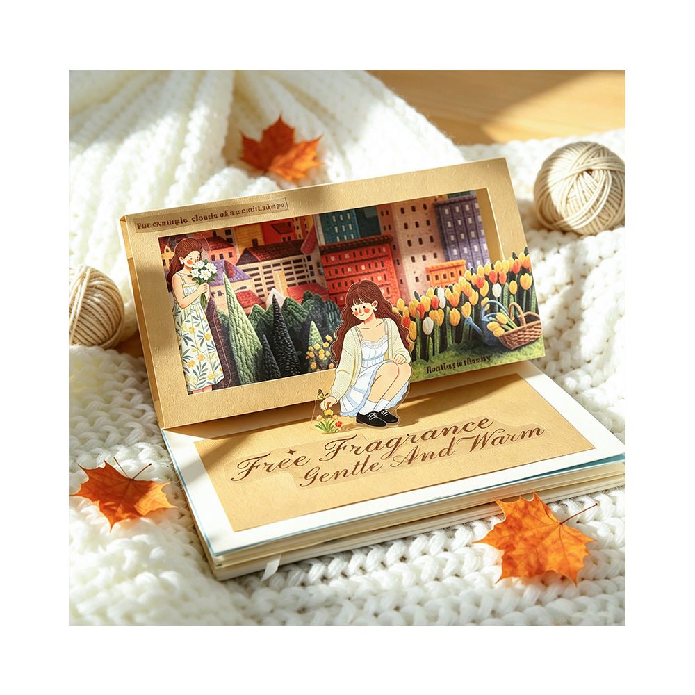Autumn Four Scenes Series 3D Textured Paper 4 Styles 30 Sheets image 3
