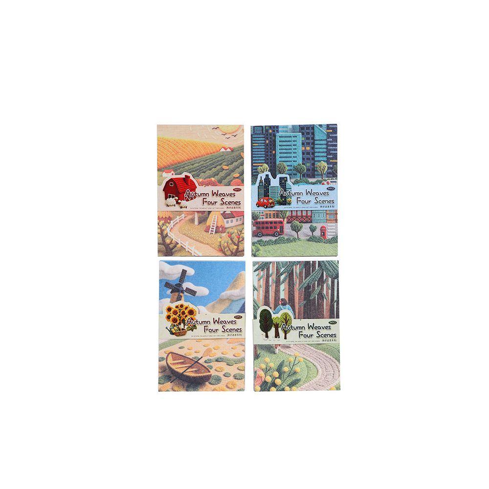 Autumn Four Scenes Series 3D Textured Paper 4 Styles 30 Sheets image 4