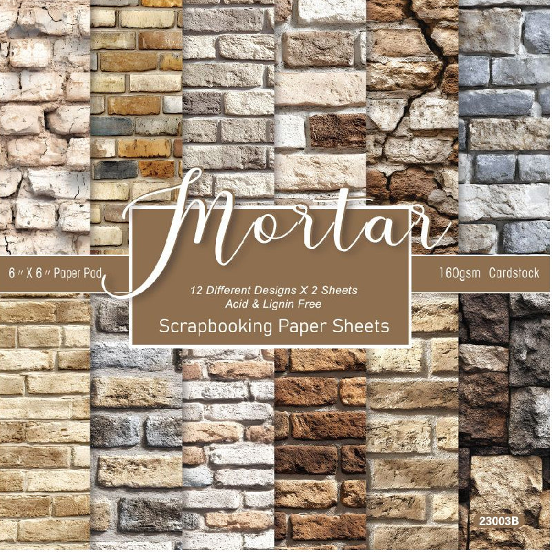 Mortar material paper 15cm x 15cm 24 Sheets image 0