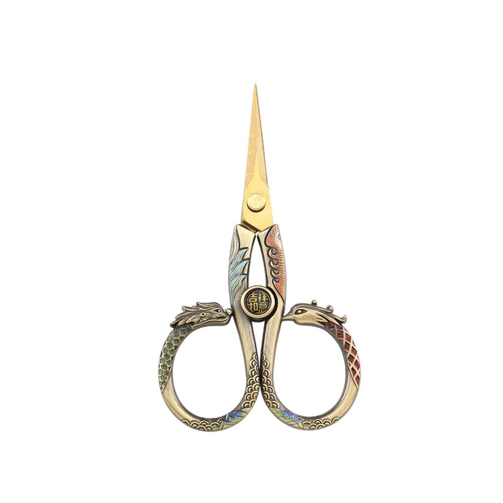 Vintage dragon and phoenix style scissors 3 Styles