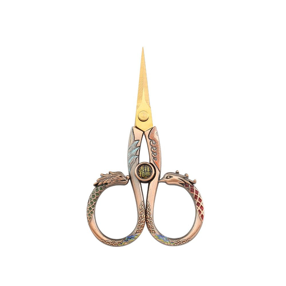 Vintage dragon and phoenix style scissors 3 Styles
