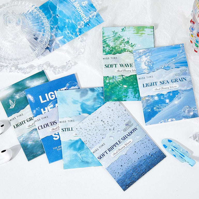 Clouds Over Sky Series Material Paper I8cm x 12cm 10 Sheets 6 Designs image 0