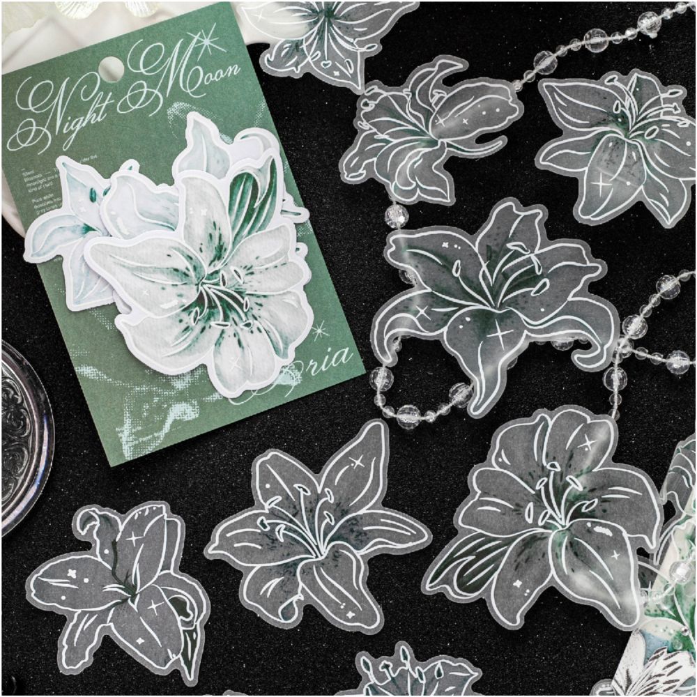 Plant and Flower PET Stickers 10psc 6 variants image 1