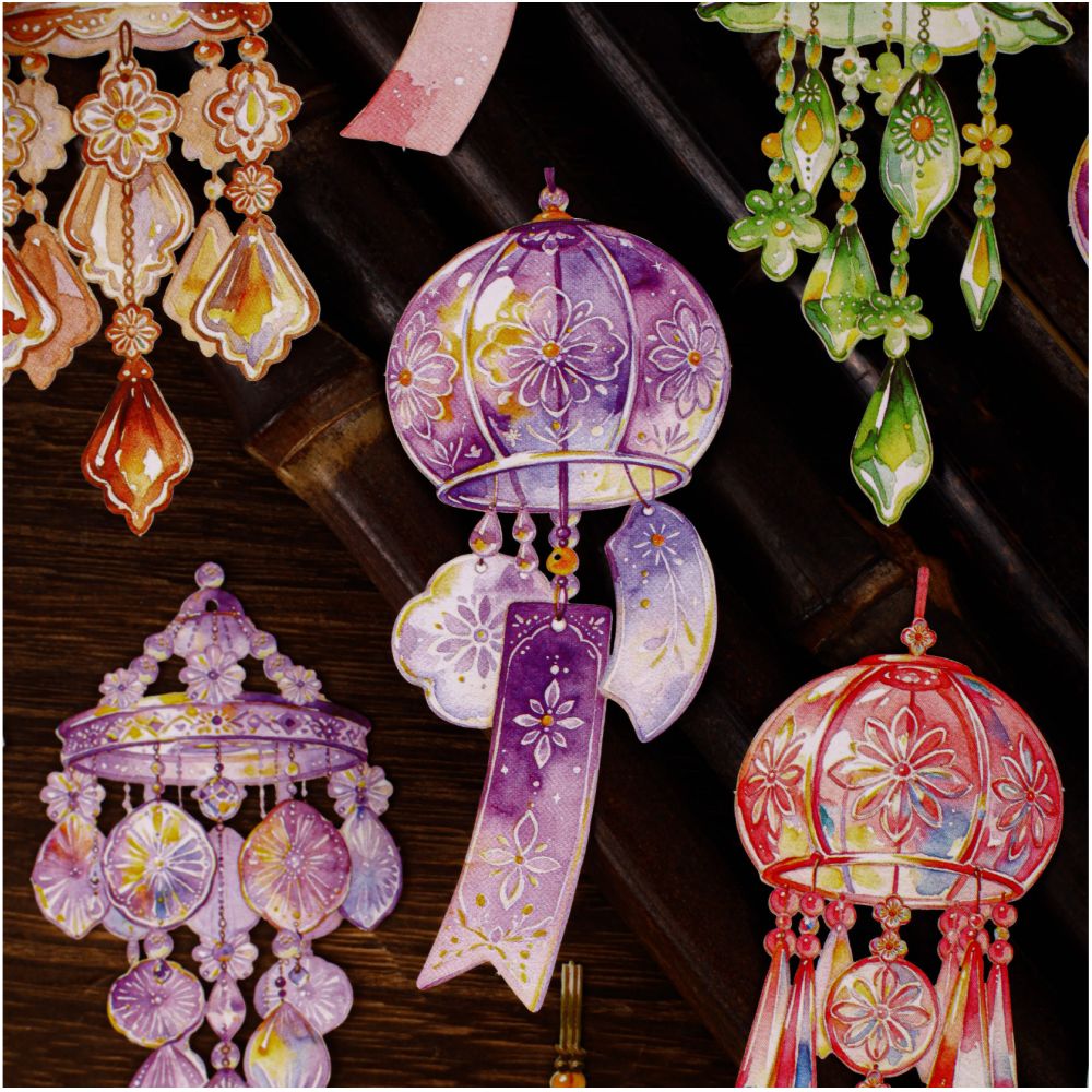 Wind Chime Collection Paper Stickers 10psc 6 designs image 0