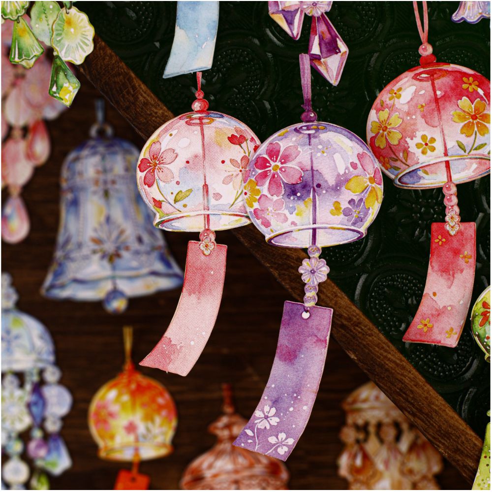 Wind Chime Collection Paper Stickers 10psc 6 designs image 2