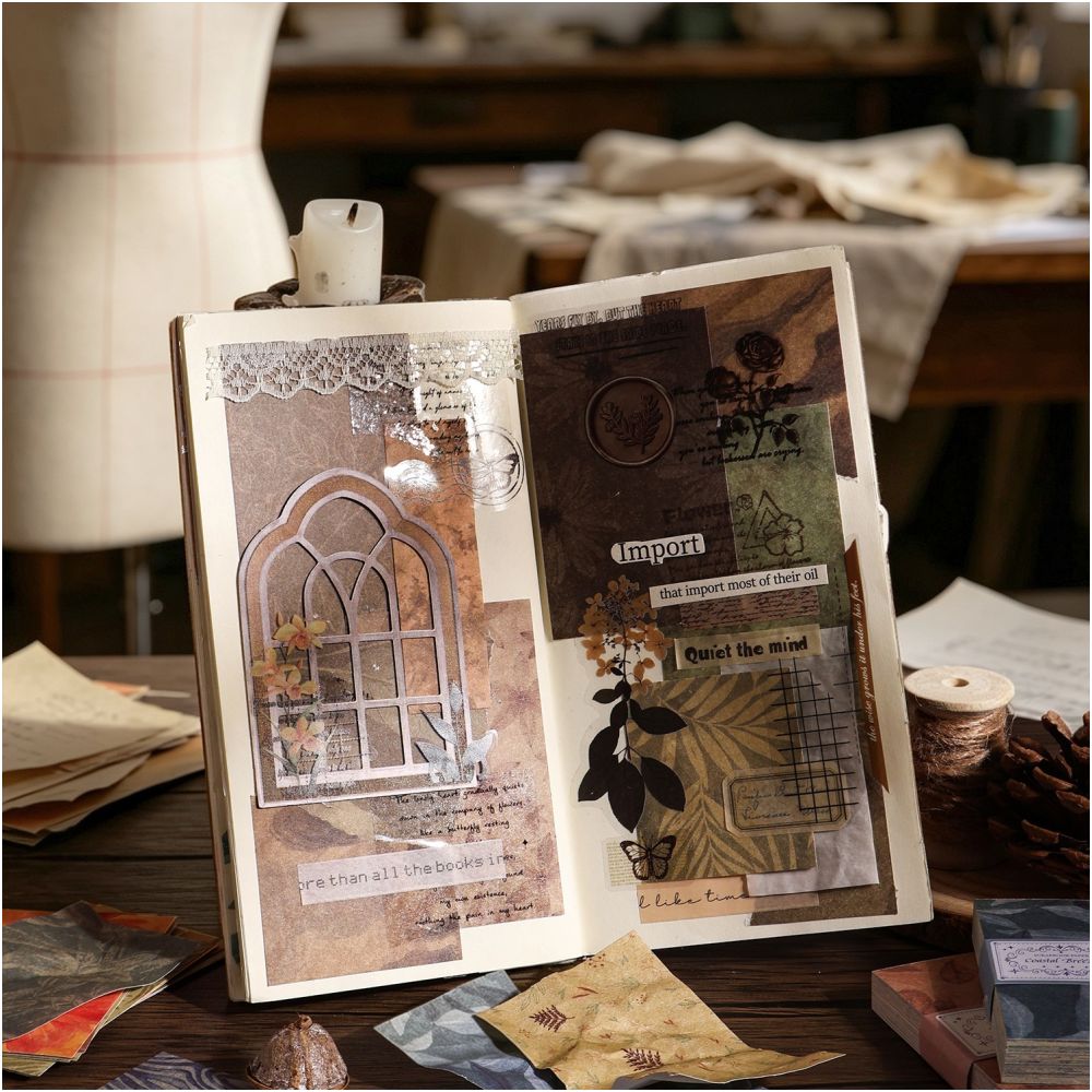Vintage Dream Series Material Paper 8cm x 5cm 40 sheets 6 variants image 2