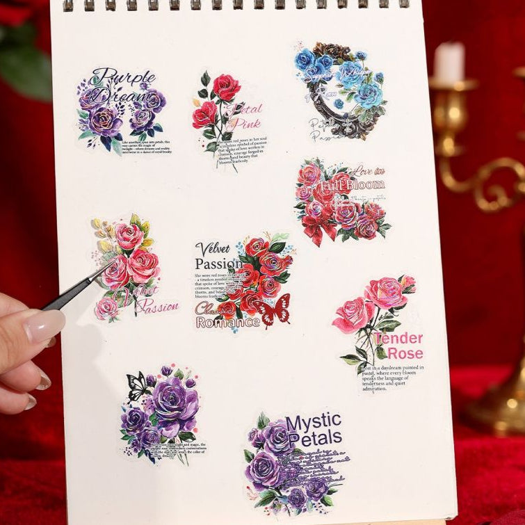 Rose Secret Series PET Stickers 3 Sheets 4 variants image 2