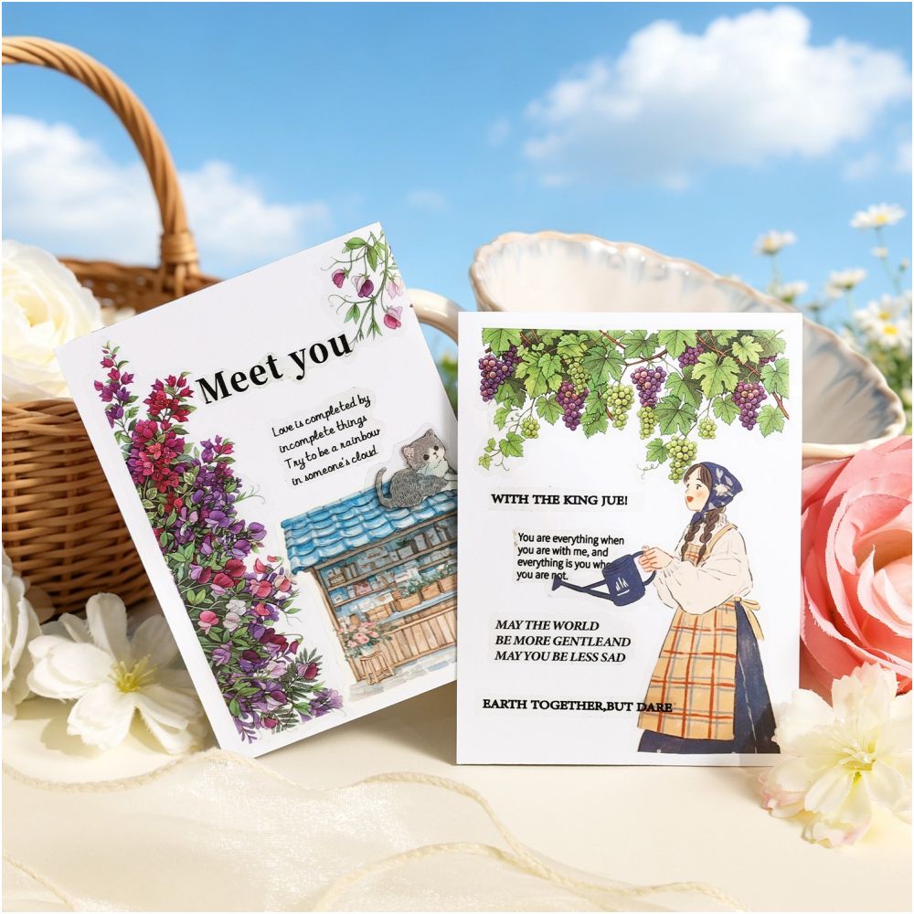 Poems of Flower Series PET Stickers 20psc 6 variants image 3
