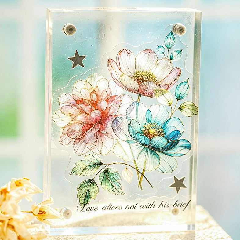 Floral Mist Series PET Stickers 20psc 6 Designs image 2
