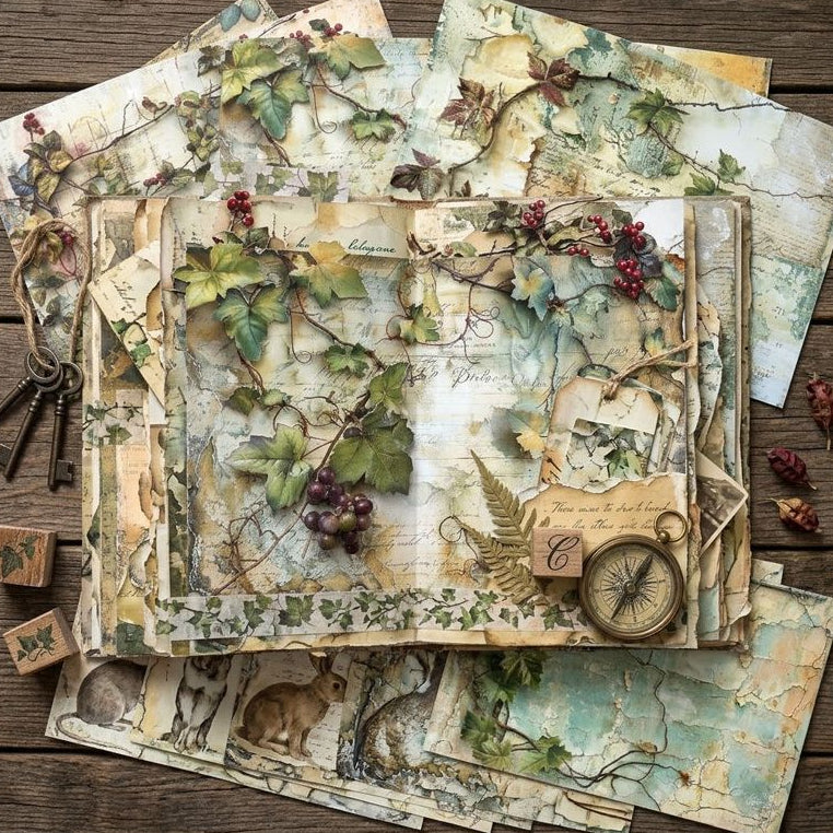 Vintage Vineyard Series Background Paper 14 4cm x 21cm image 1