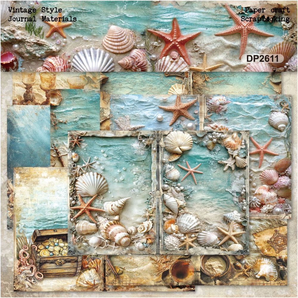 Seashell Symphony Series Background Paper 14 4cm x 21cm image 0
