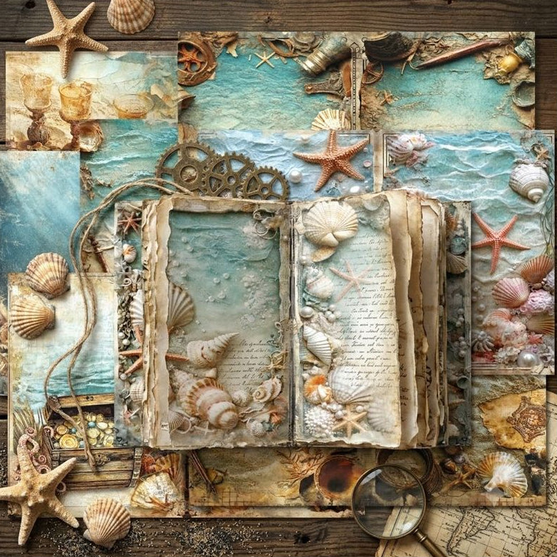 Seashell Symphony Series Background Paper 14 4cm x 21cm image 1