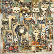 Cosy Cats Series Background Paper 14 4cm x 21cm image 0