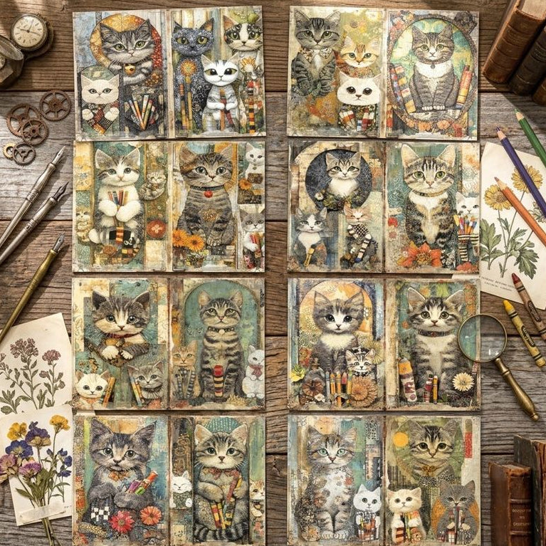 Cosy Cats Series Background Paper 14 4cm x 21cm image 3